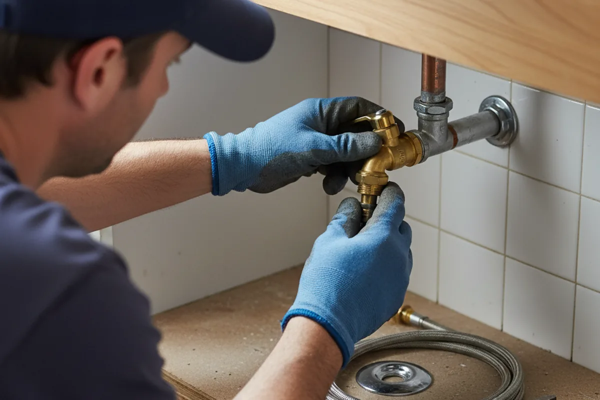 Shutoff valve and fitting work during Faucet and Fixture Repair in Windsor